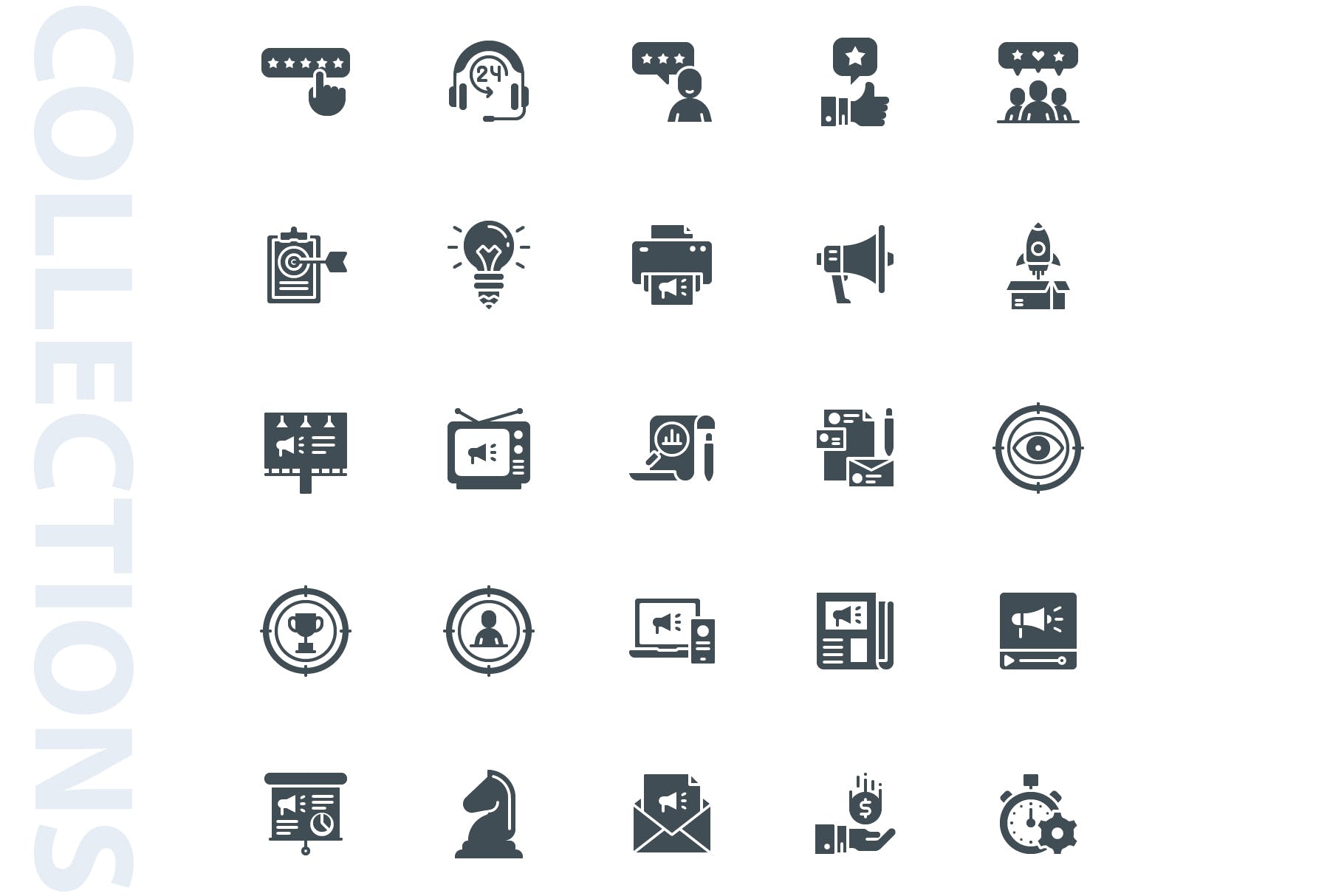 25枚市场营销主题符号图标marketingglyphicons