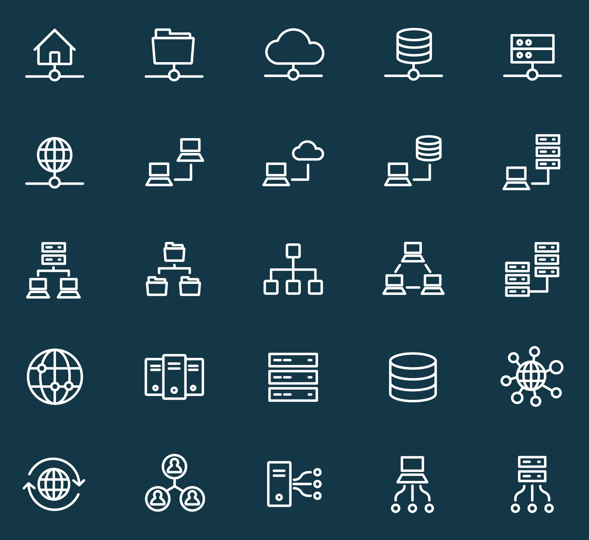 主题矢量线性图标 25 vector network icons – 代码下载,计算机文档